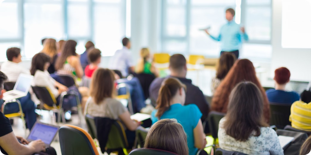 teacher speaking to class