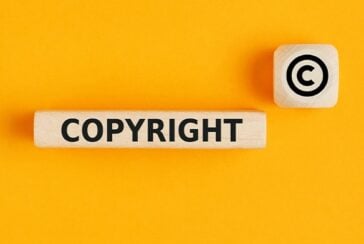 copyright on bright yellow background