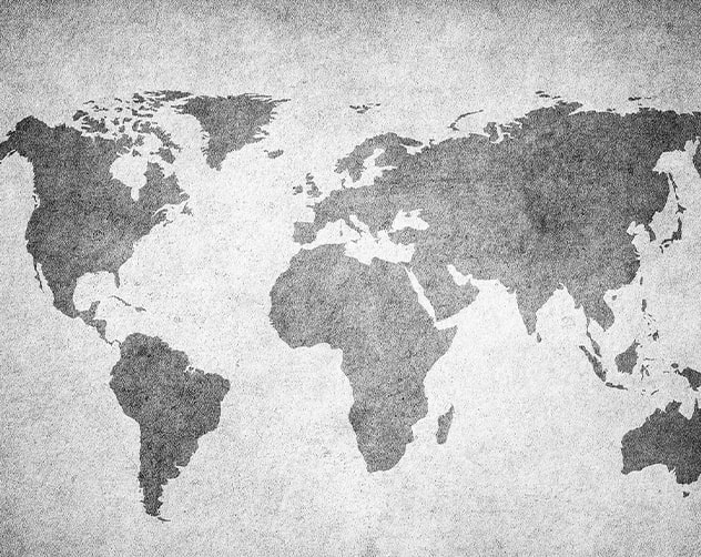 black and white global map