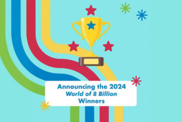 Announcing the World of 8 Billion Winners graphic