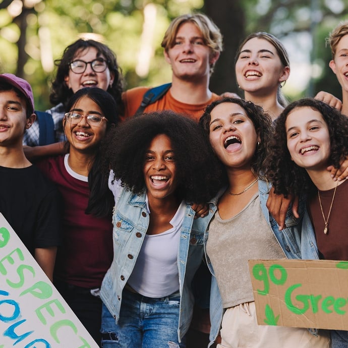 students participating in activism