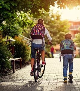 walking and biking to school