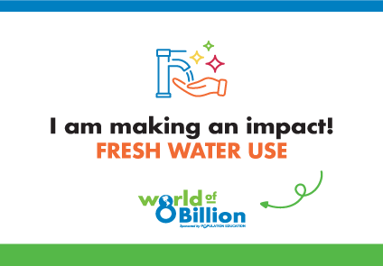 Fresh Water Use sticker